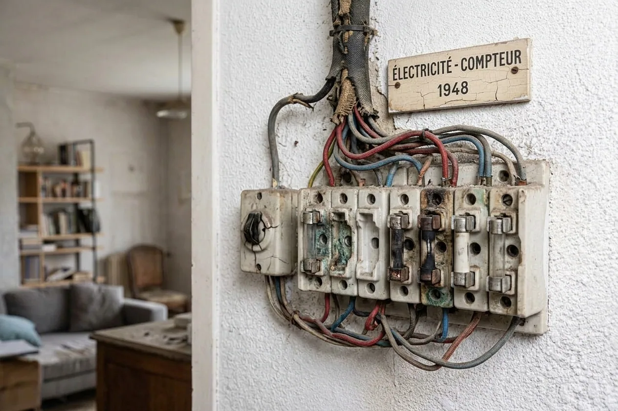 Électricien à Issy-les-Moulineaux — avant (chantier 1) Électricien à Issy-les-Moulineaux — avant (chantier 1)